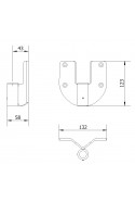 Wall bracket, Circular, Stainless Steel, 20mm Hole. JB 31-00-00, by JB Medico