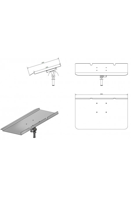 Suspension for laptops with Ø20mm shaft, JB 209-00-00, by JB Medico