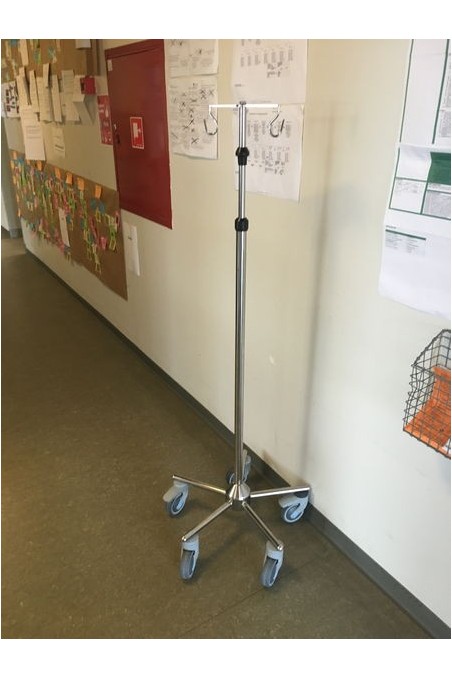 IV Pole “Small”, One Hand telescopic solution.  JB 306-2-317-211 by JB Medico