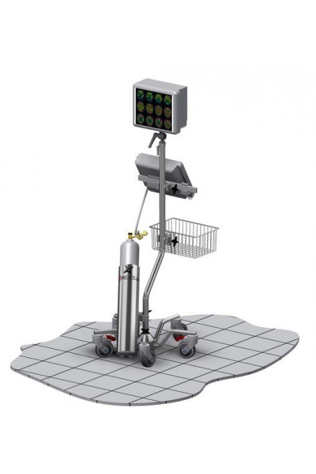 Cesta metálica cónica de 7 litros con gancho para riel con ranura en T. JB 161-01-01 por JB Medico