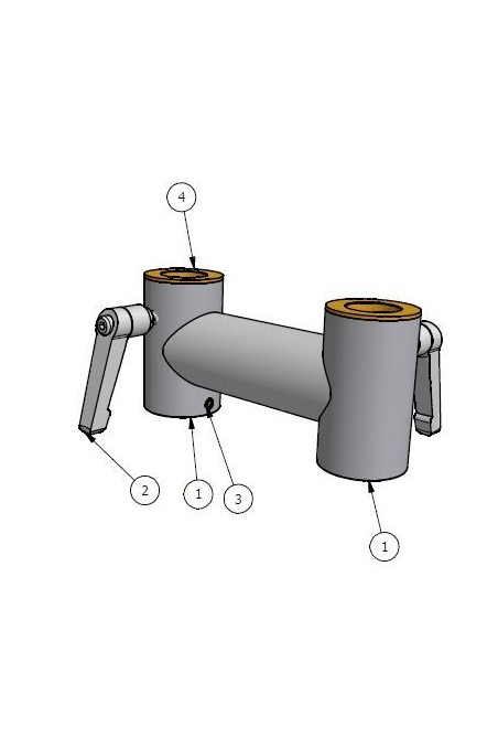 Klembeslag, Ø20 x 20 mm for montering af IT-udstyr, JB 63-00-00, af JB Medico