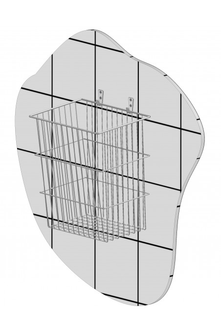 Soporte de pared para cesta metálica de 25 litros, acero inoxidable, JB 281-00-00 by JB Medico