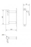 Bracket for attaching LCD Arm on anaesthesia trolley, JB 49-00-00, by JB Medico