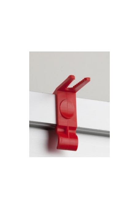 Soporte para mangueras de plástico rojo – compatible con riel escandinavo 10x30 mm, JB 600-00-01 by JB Medico