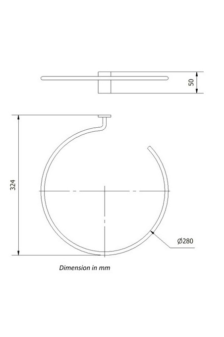 Bracket for Sharps containers, 21 L, Ø280mm boxes,  JB 267-00-00 by JB Medico