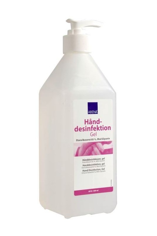 Hånddesinfektionsgel, Abena, 600 ml, flaske med pumpe, JB 69-18-02