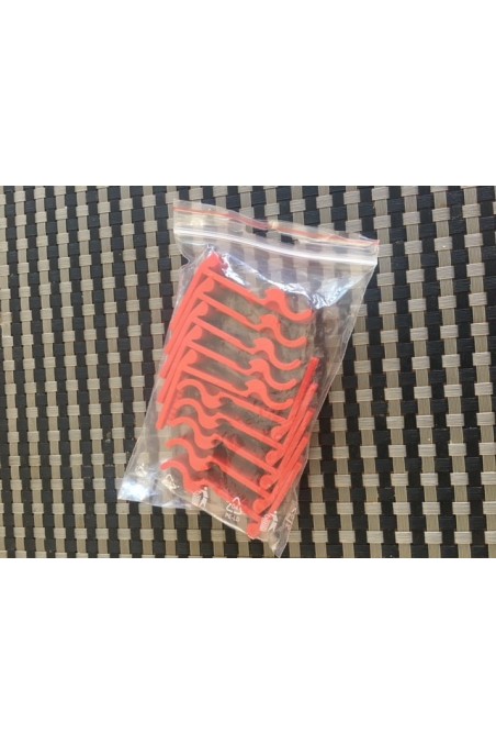 Soporte para mangueras de plástico rojo – compatible con riel escandinavo 10x30 mm, JB 600-00-01 by JB Medico