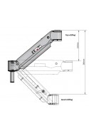 Adjustable Arm, 2-8kg with an outer lock, JB 21-00-00 by JB Medico