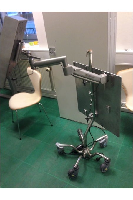 Gasarm 2-8 kg. rustfast stål med låsning af højde positionen,  JB 21-00-00, af JB Medico