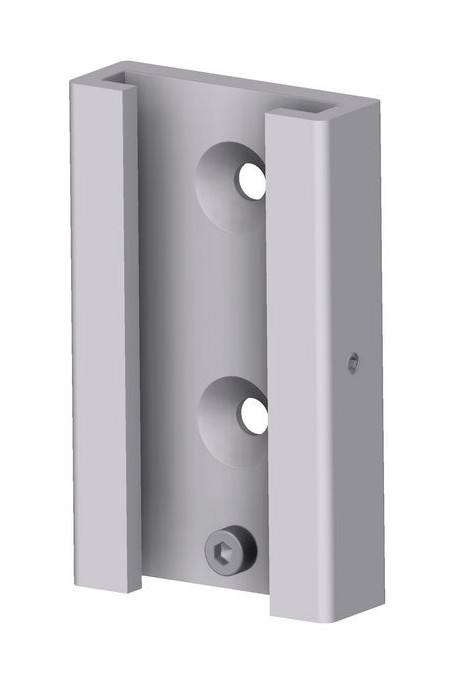 T-Slot Wall bracket with a hole for side-locking, glove box holder and dispensers etc. Aluminium, JB 47-01-01 by JB Medico