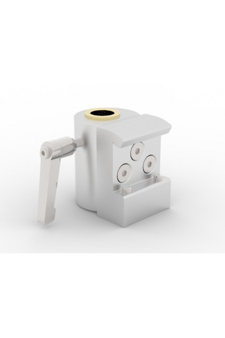 Kulisseklo, smal model, låses med 2 pinolskruer, adapterbeslag messingbøsning & Ø20mm hul, JB 216-03-20 af JB Medico