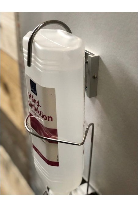 T-Slot Wall bracket with a hole for side-locking, for glove box holder and dispensers etc. Aluminium, JB 47-01-01 by JB Medico