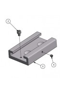 T-Slot Wall bracket with a hole for side-locking, for glove box holder and dispensers etc. Aluminium, JB 47-01-01 by JB Medico