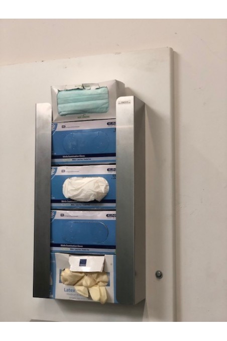 Soporte de pared para 4 cajas de guantes, JB 110-00-04 por JB Medico