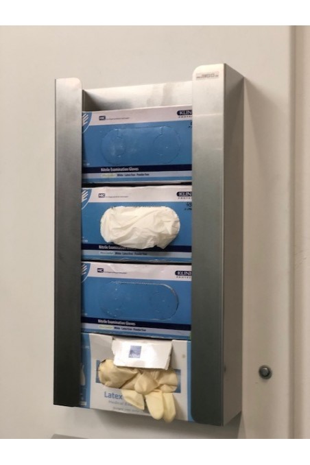 Glove box holder for four glove boxes wall-mounted, JB 110-00-04 by JB Medico.