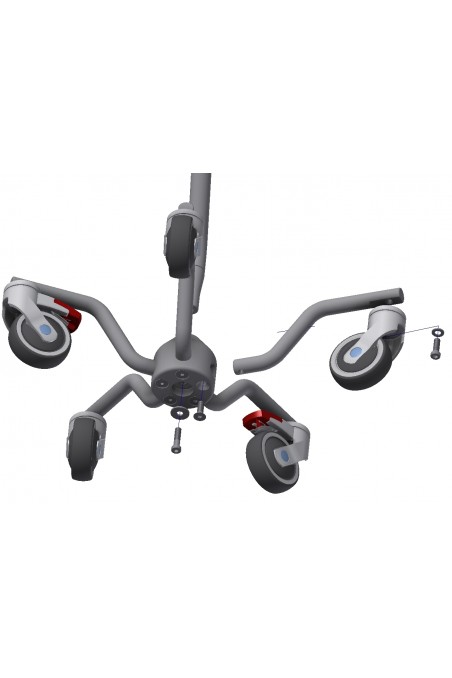 Swivel Castors with total lock 100 mm Stainless, 5387PJC100P30-13, by JB Medico