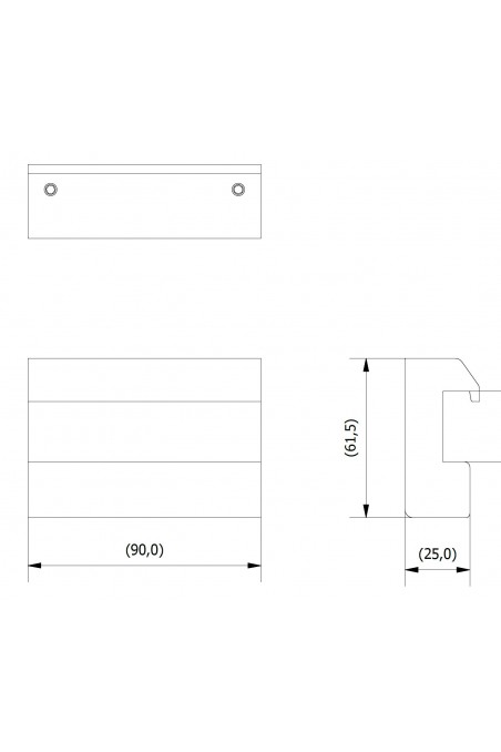 Rail Clamp, wide model, locked using two socket screws. JB 1