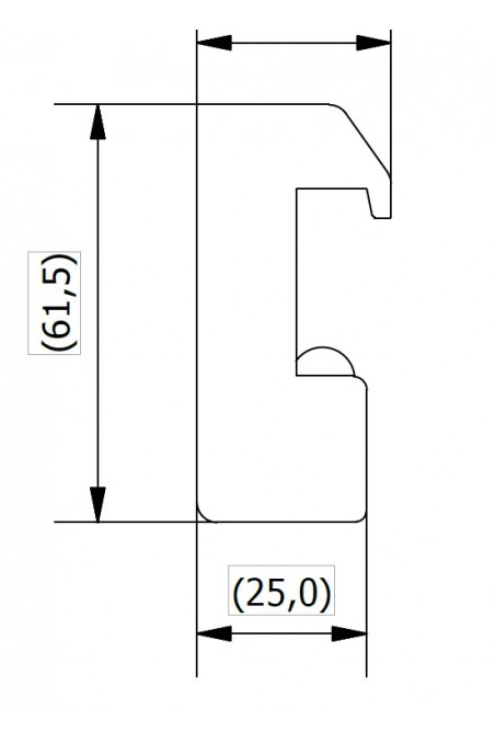 Rail Clamp, wide model, locked using two socket screws with three pcs. countersunk Ø6,6mm holes. JB 143-03-00 by JB Medico