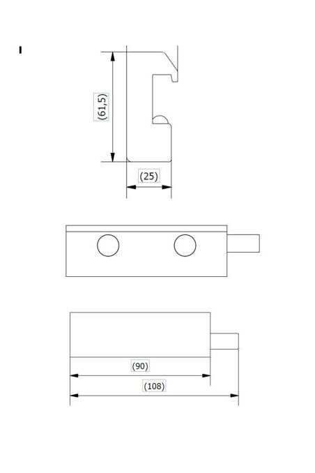 Kulisseklo, bred model, med 2 kuglelåse, JB 144-00-00 jb med