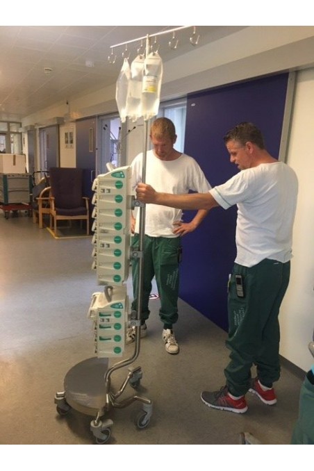 Bæresøjle “Ydre rør”, buet, lang, 1.281 mm. JB 320-00-02 af Jb Medico