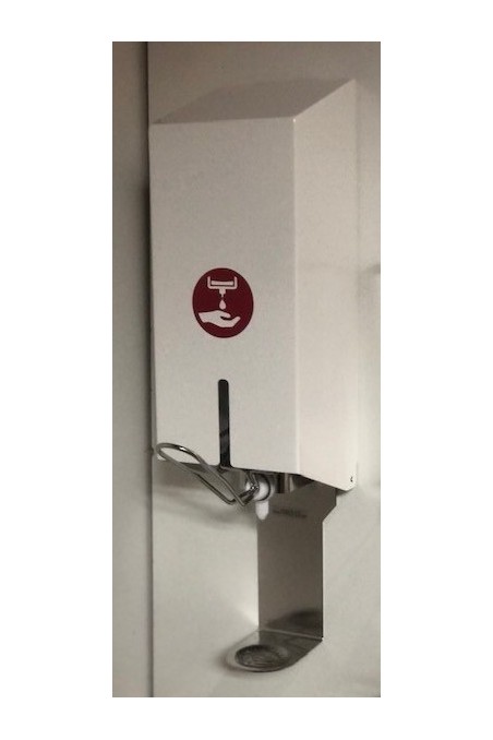 Cover og lås for tråddispensere i hvidmalet  rustfast stål, JB 25-06-20 af JB Medico