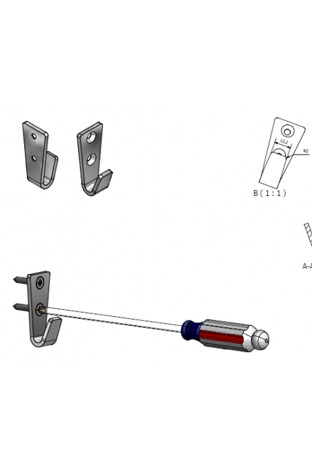 Wall bracket, bed, and Gallows in stainless steel up to Ø38 mm. JB 146-045-38 by JB Medico