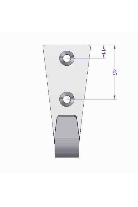Wall bracket, bed Gallows in stainless steel up to Ø38 mm. JB 146-045-38 by JB Medico