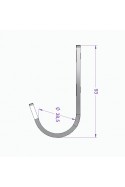 Soporte de pared para trapecios de cama y otros accesorios  en acero inoxidable, JB 146-45-38 by JB Medico