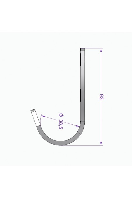Wall bracket, bed Gallows in stainless steel up to Ø38 mm. JB 146-045-38 by JB Medico