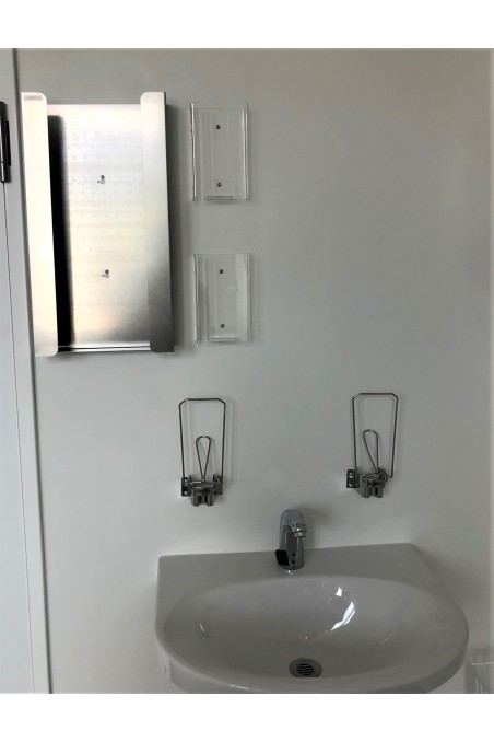 Glove box holder for four glove boxes, wall-mounted, JB 110-00-04 by JB Medico.