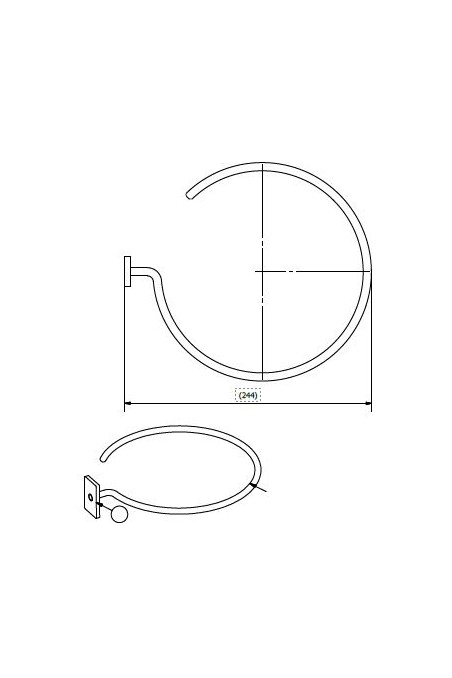 Bracket for Sharps containers, 5,0-7,0 Litre, Ø200mm. JB 264-00-00 by JB Medico