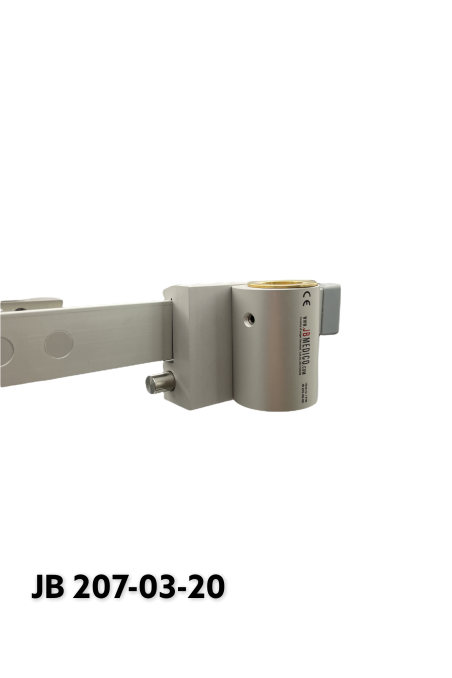 Slide clamp, a wide model with two-ball clasp With Fixing device and brass bush, Ø20mm hole. JB 207-03-20 by JB Medico