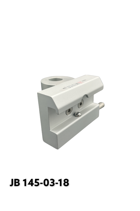 Slide clamp, wide model with one-ball clasp and fixing device, Ø18mm hole. JB 145-03-18 by JB Medico