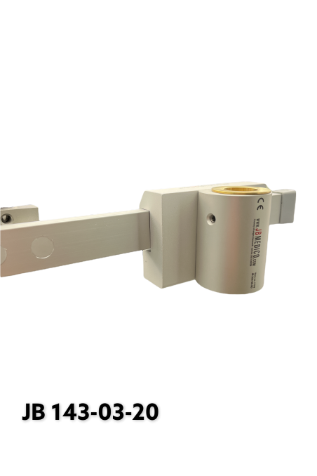 Rail Clamp, wide model, with fixing device and brass bush, Ø20 mm. hole. JB 143-03-20 by JB Medico