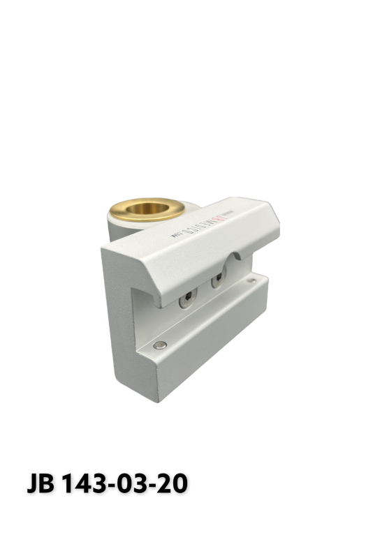 Abrazadera de riel, modelo ancho, bloqueo con 2 tornillos Allen y adaptador de Ø20 mm