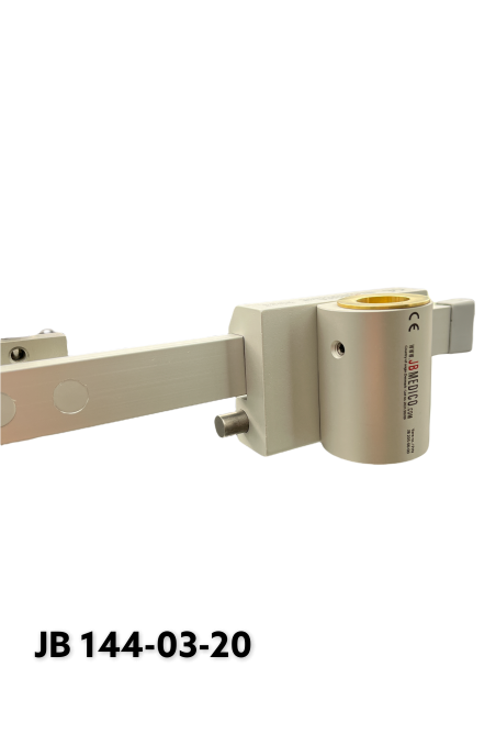 Slide clamp, a wide model with a two-ball clasp with fixing device and brass bush, Ø20 mm. hole, JB 144-03-20 by JB Medico