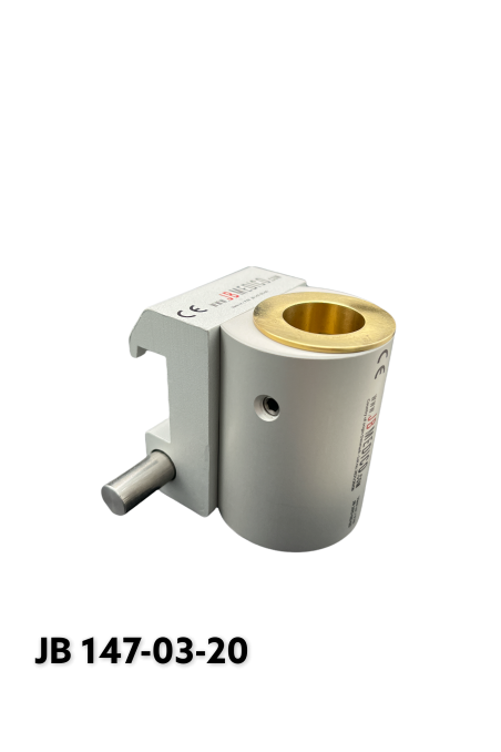 Kulisseklo, smal model, 1 kuglelås med adapterbeslag. Messingbøsning Ø20 mm. hul. JB 147-03-20 af JB Medico