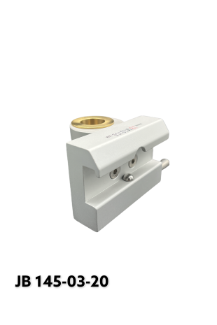 Slide clamp, a wide model with a one-ball clasp with fixing device and brass bush, Ø20 mm hole. JB 145-03-20 by JB Medico