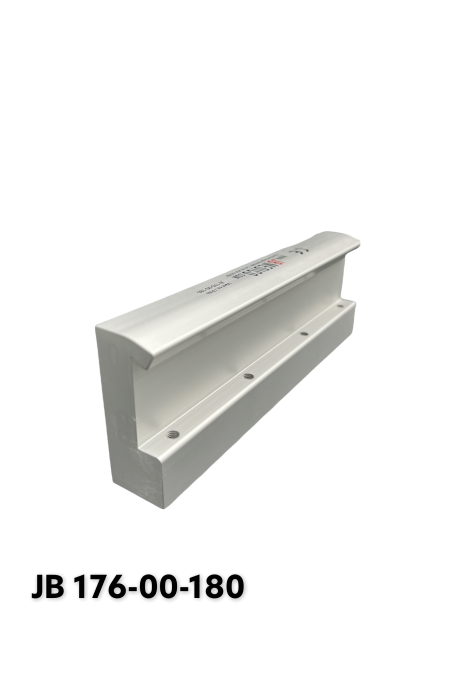 Rail Clamp, an extra-wide model, is locked using four grub screws, JB 176-00-180 by JB Medico