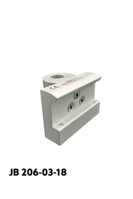 Slide clamp, wide model, locked using two socket screws. JB 206-03-18 by JB Medico