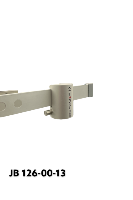 Abrazadera De Rieles, modelo estrecho, con bloqueo de bola y agujero de Ø18 mm., casquillo de plástico de Ø13 mm. JB 126-00-13 p