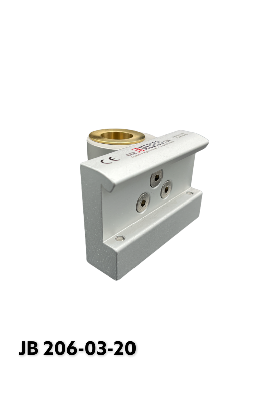 Abrazadera de riel, modelo ancho, con 2 tornillos Allen y adaptador de Ø20 mm