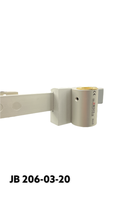 Kulisseklo, bred model, låses med 2 pinolskruer, adapterbeslag, messingbøsning & 20 mm. hul, JB 206-03-20 Af JB Medico