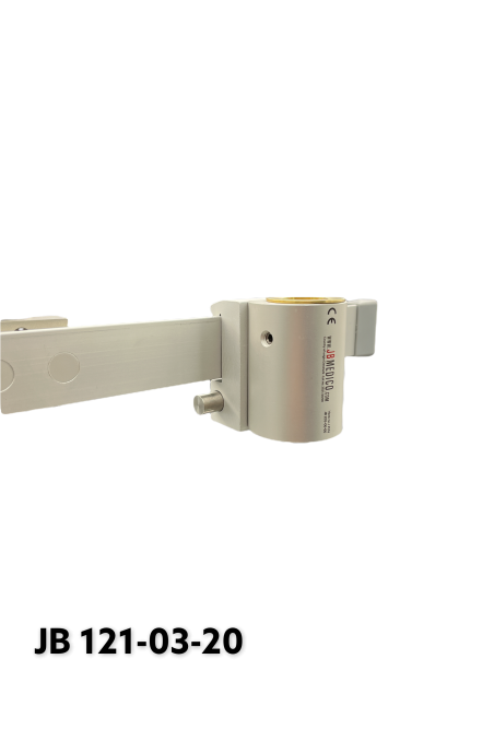 Slide clamp half model, locked with one ball clasp with fixing device and brass bush Ø20 mm hole. JB 121-03-20 by JB Medico