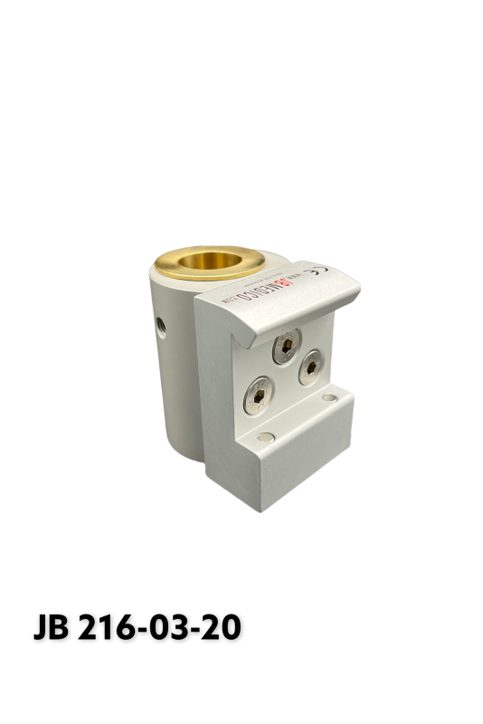 Slide clamp half model, locked using two socket screws, Ø20 mm. hole