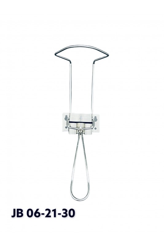 Dispenser, 14 cm arm, til 1 liter flasker, rustfrit stål, albuebetjent