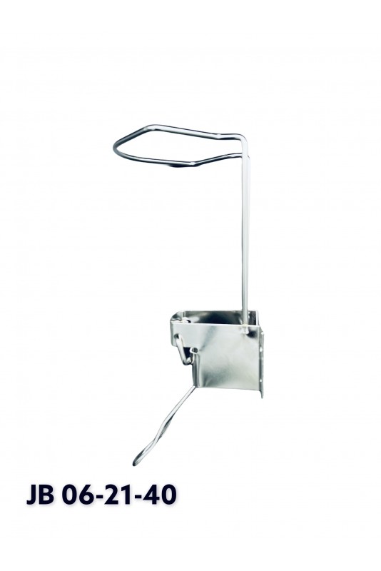 Dispenser, 10 cm arm, til 1 liter flasker, rustfrit stål, albuebetjent