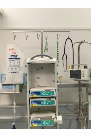 Teleskopstang, 1.500 mm, kulisseskinne rørmonteret. JB 15-00-20 af JB Medico