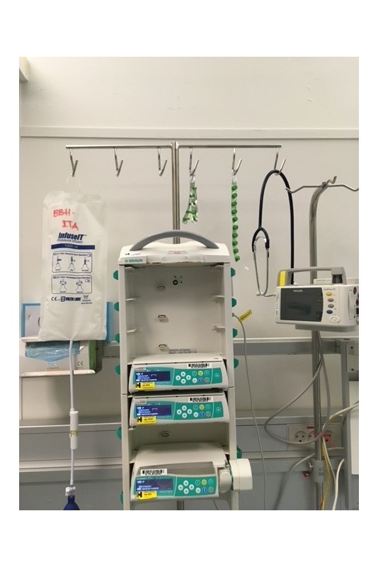 Telescopic pole, 1500 mm, fits e.g. rail clamps JB 15-00-20 by JB Medico