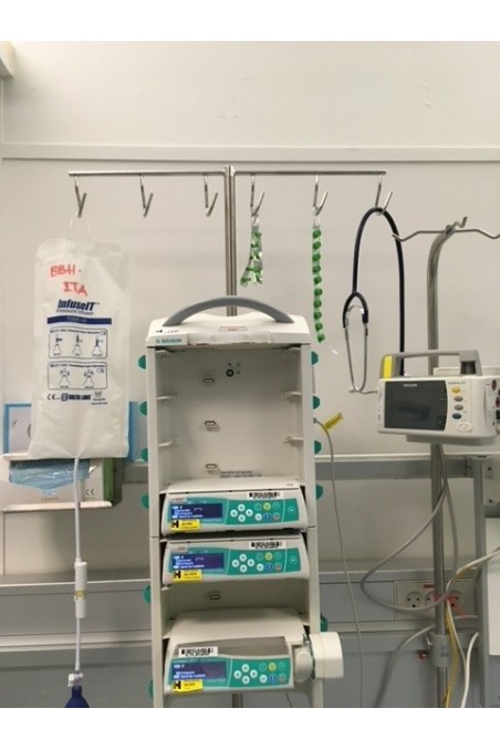 Teleskopstang, 1.500 mm, kulisseskinne rørmonteret. JB 15-00-20 af JB Medico